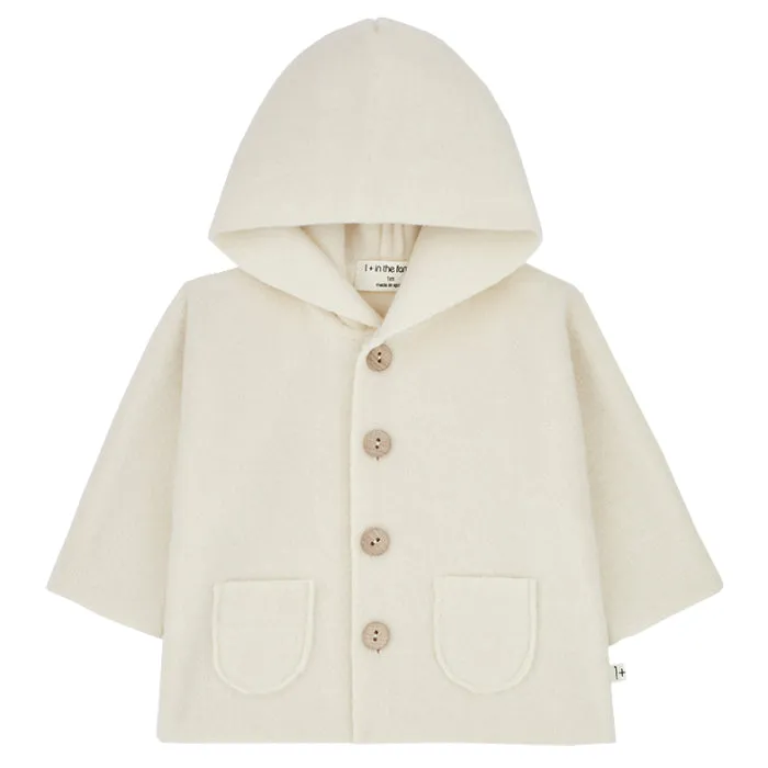 1  In The Family Baby Ayala Hooded Jacket Ecru Cream