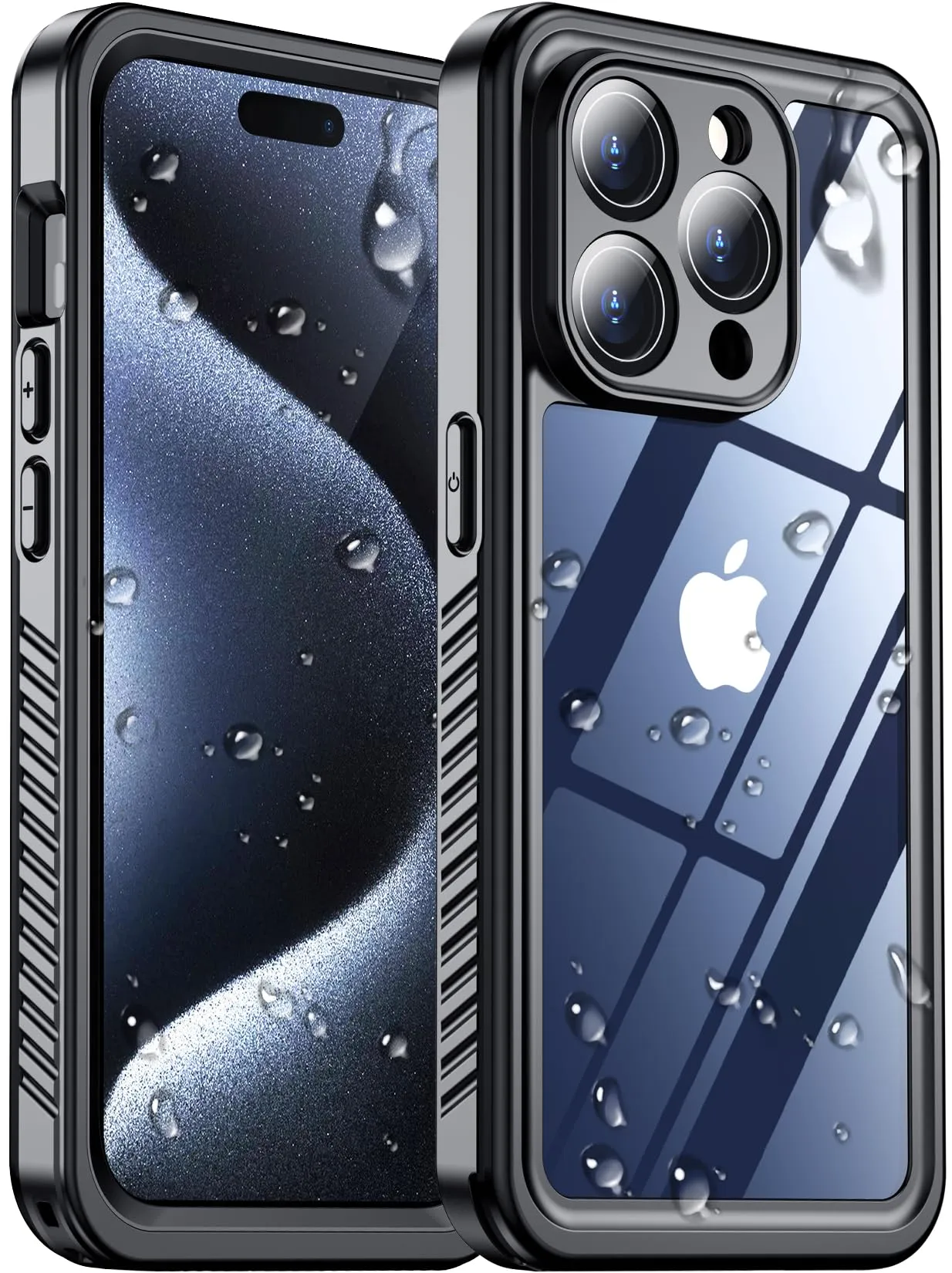 2023 New Designed for iPhone 15 Pro Max Case Waterproof, [Built-in Screen Protector & Glass Camera Protector][Full Body Shockproof][IP68 Underwater][Dropproof] Phone Case for iPhone 15 Pro Max 6.7"