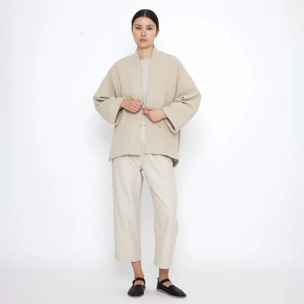 7115 By Szeki Unisex Reversible Quilted Jacket Oatmeal Cream