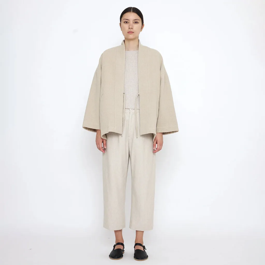 7115 By Szeki Unisex Reversible Quilted Jacket Oatmeal Cream
