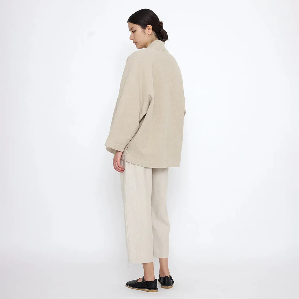 7115 By Szeki Unisex Reversible Quilted Jacket Oatmeal Cream