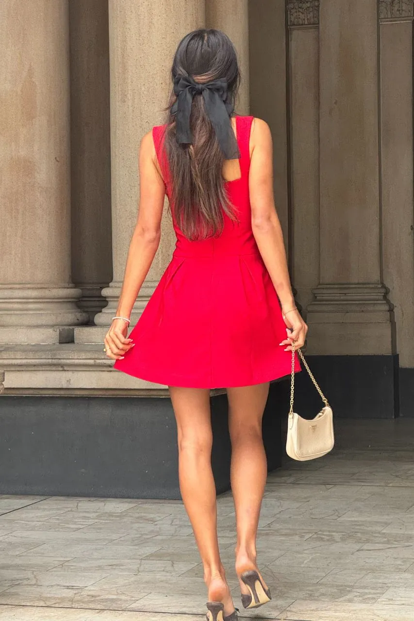 Beth Mini Dress - Cherry