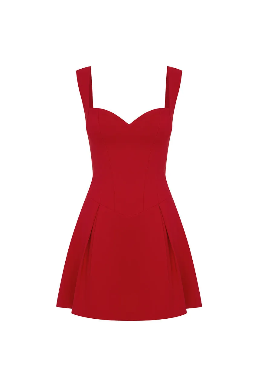 Beth Mini Dress - Cherry