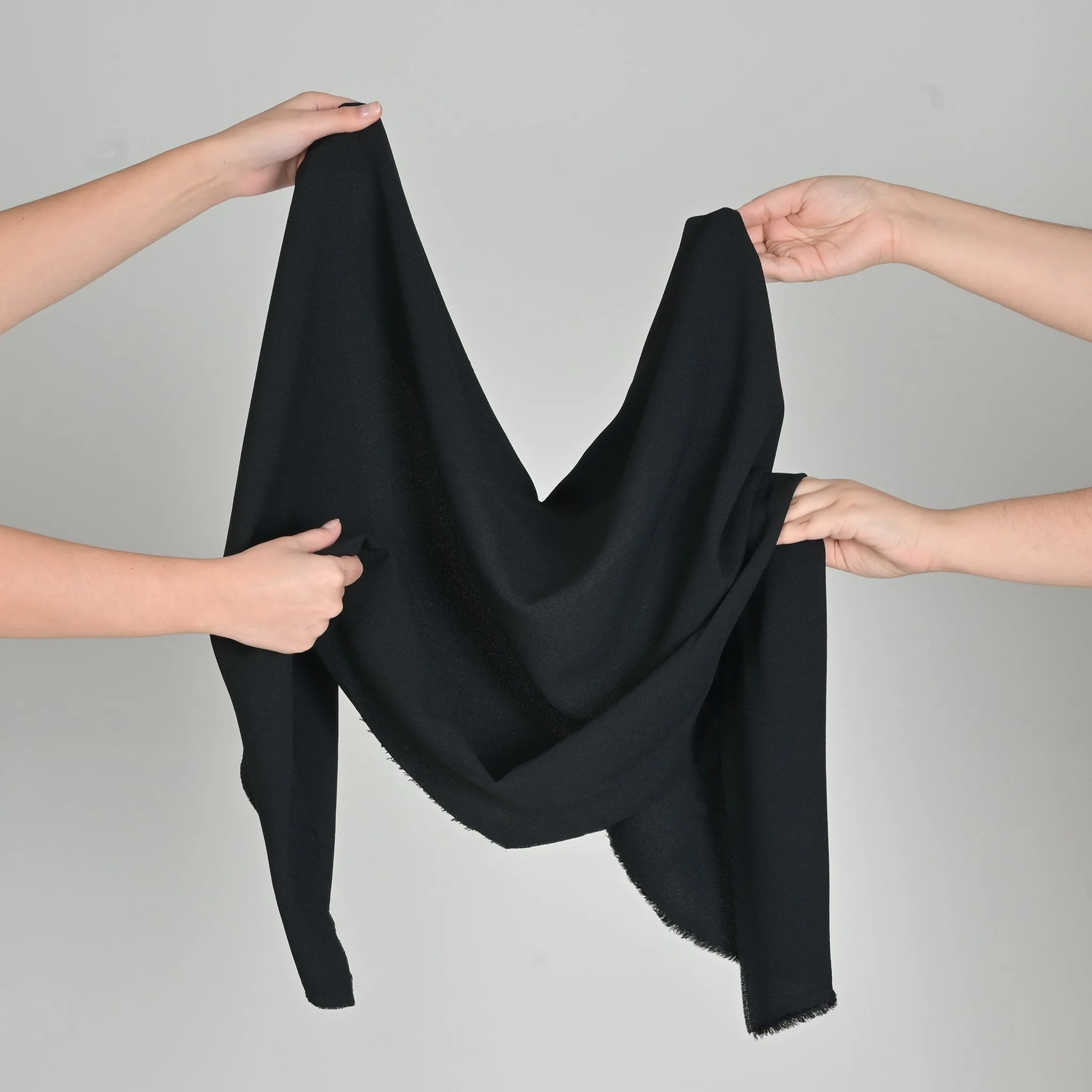 Black Crepe Fabric 3764