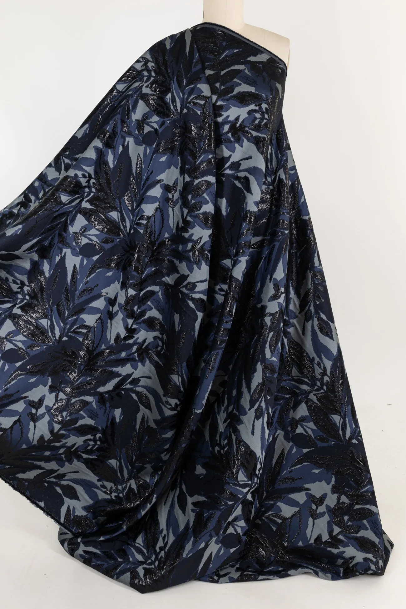 Blue Ferns Jacquard Woven - ENDCUT