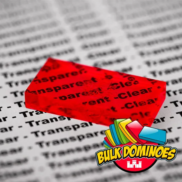 Bulk Dominoes - Clear Red