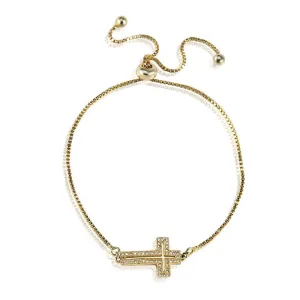Cross Bracelet - Gold
