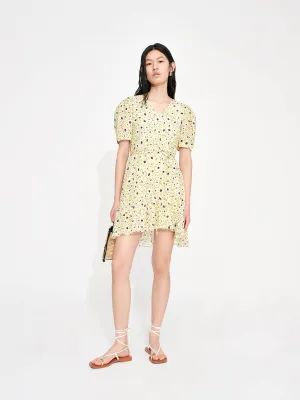Floral Print Wrap Dress