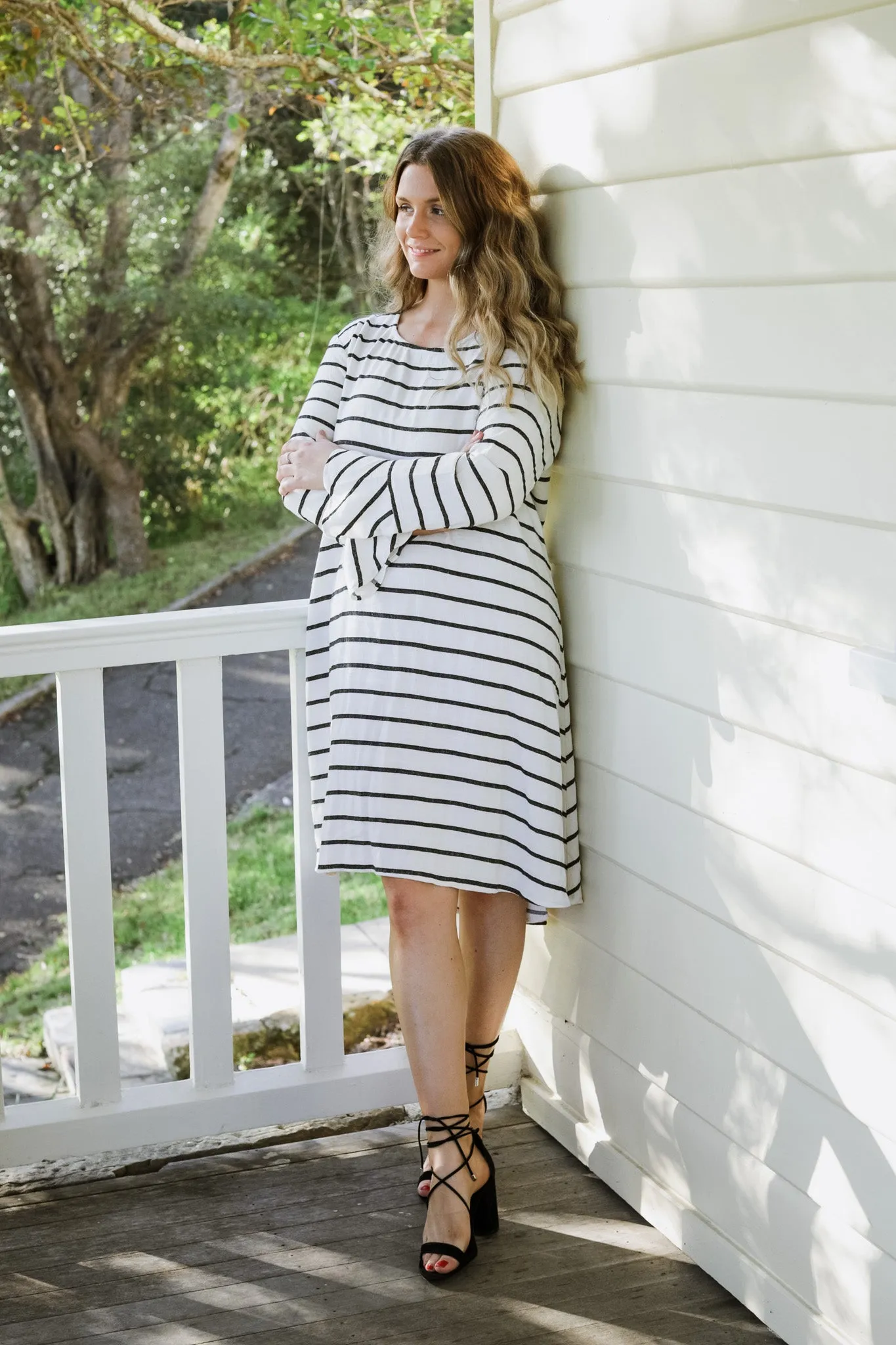 GA193 Flared Sleeve Dress