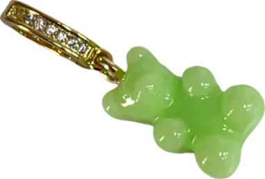 Green gummy Bear Pendant One Size