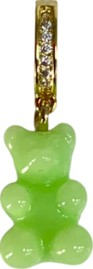 Green gummy Bear Pendant One Size