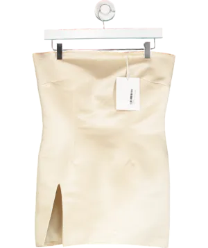 Hyphen Store Cream Champagne Split Mini Dress UK 10