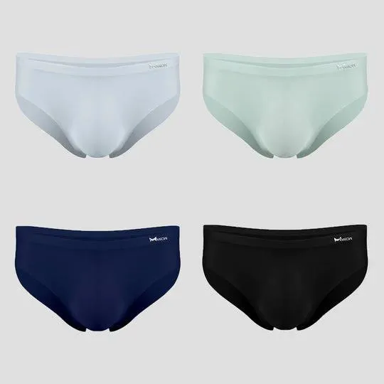 Ice Silk Cool Half Transparent Men's Brief