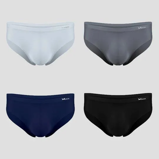 Ice Silk Cool Half Transparent Men's Brief
