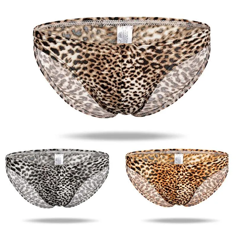 Ice Silk Sexy leopard Men's Brief