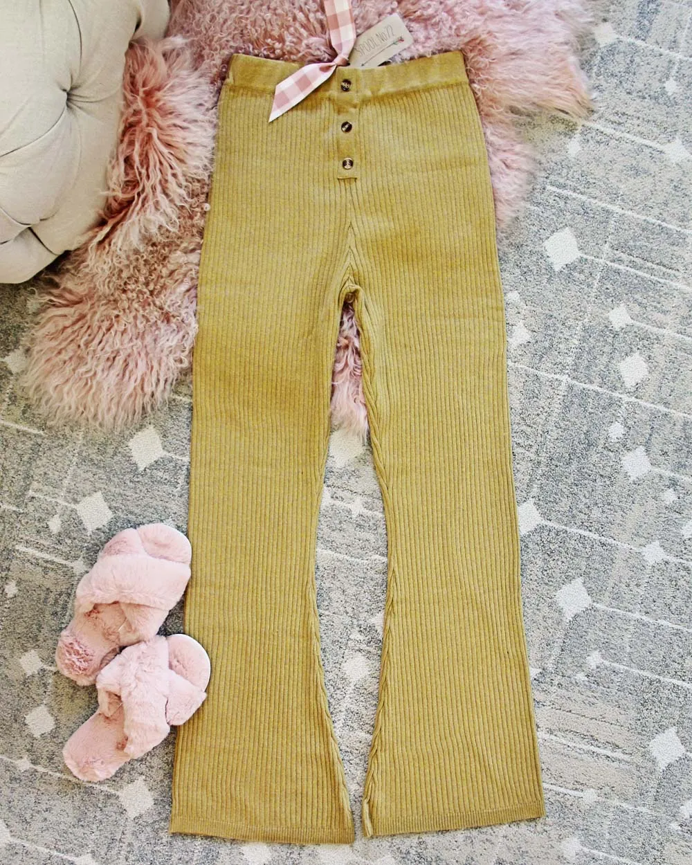 Marbled Knit Cozy Pants