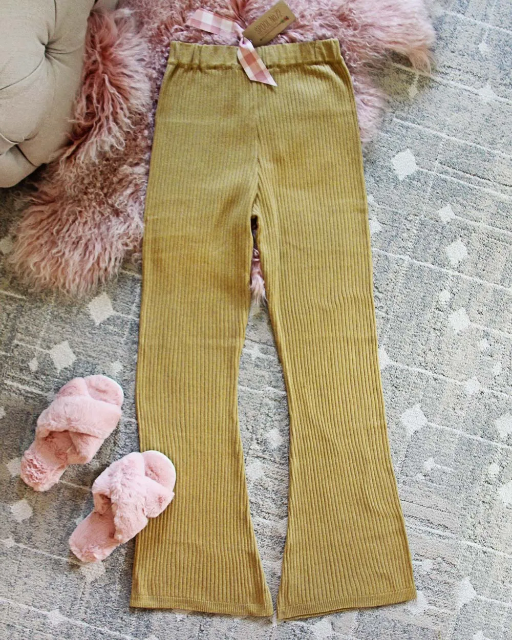 Marbled Knit Cozy Pants