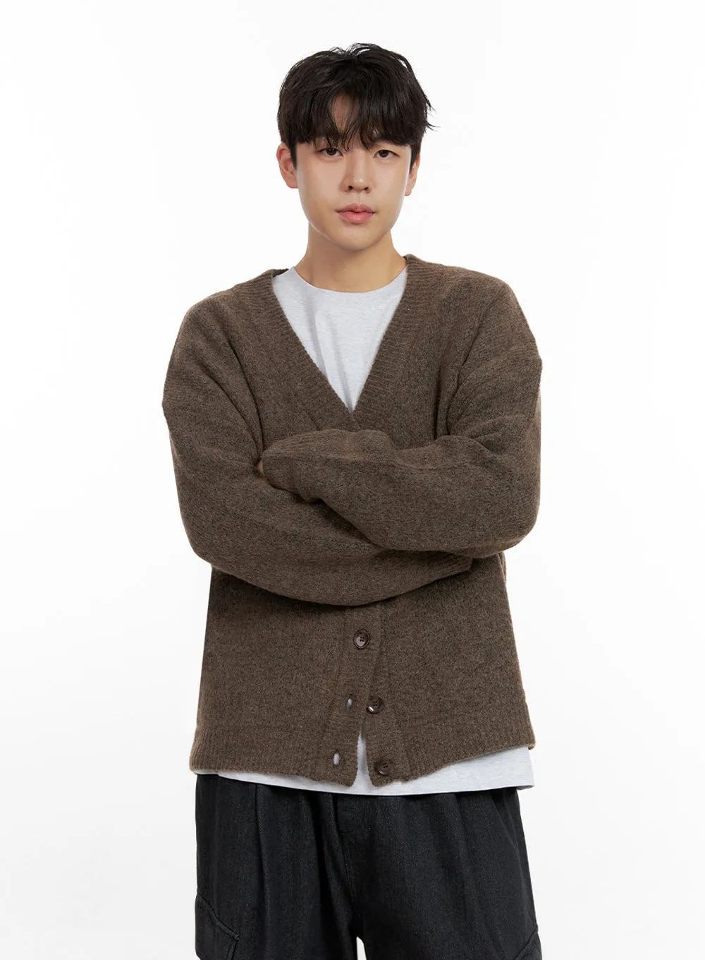Men's Buttoned Oversize Cardigan IN422