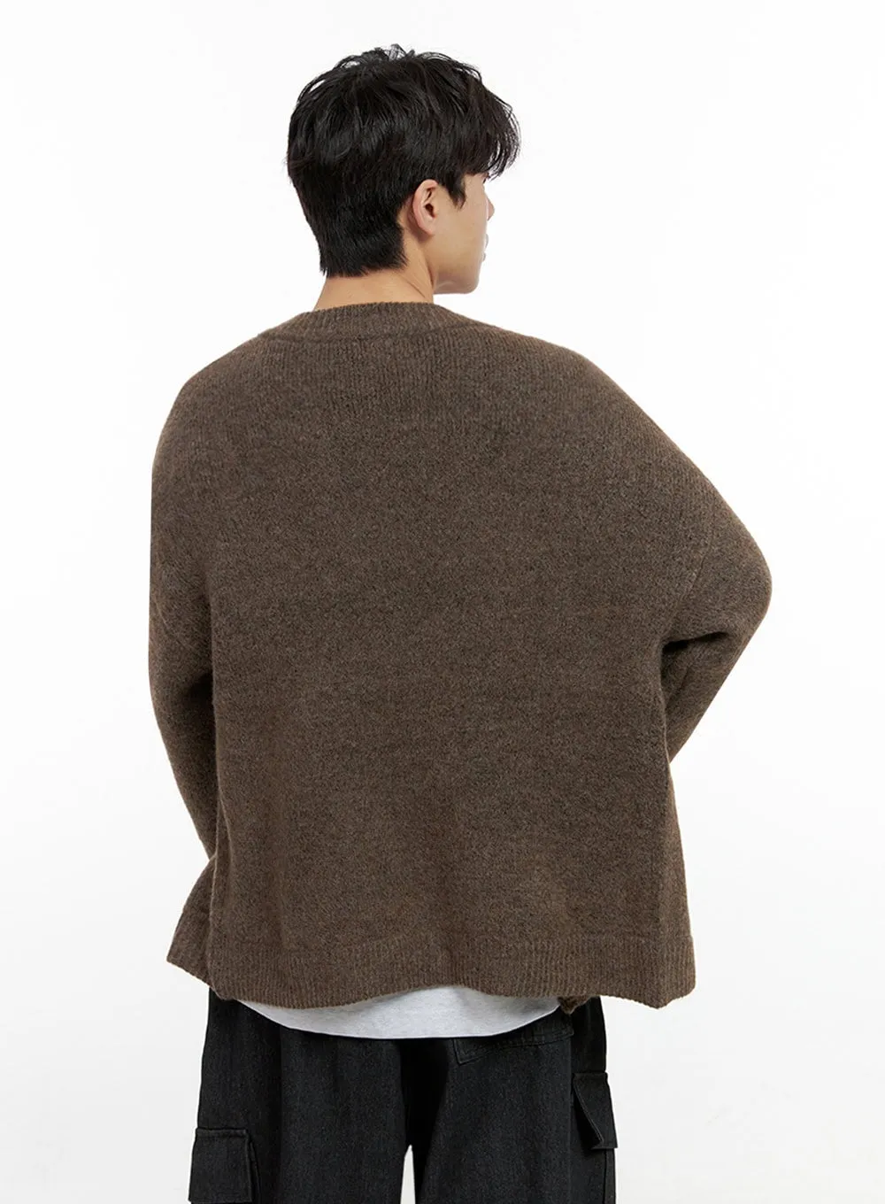 Men's Buttoned Oversize Cardigan IN422