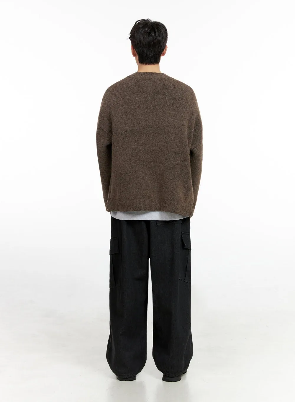 Men's Buttoned Oversize Cardigan IN422