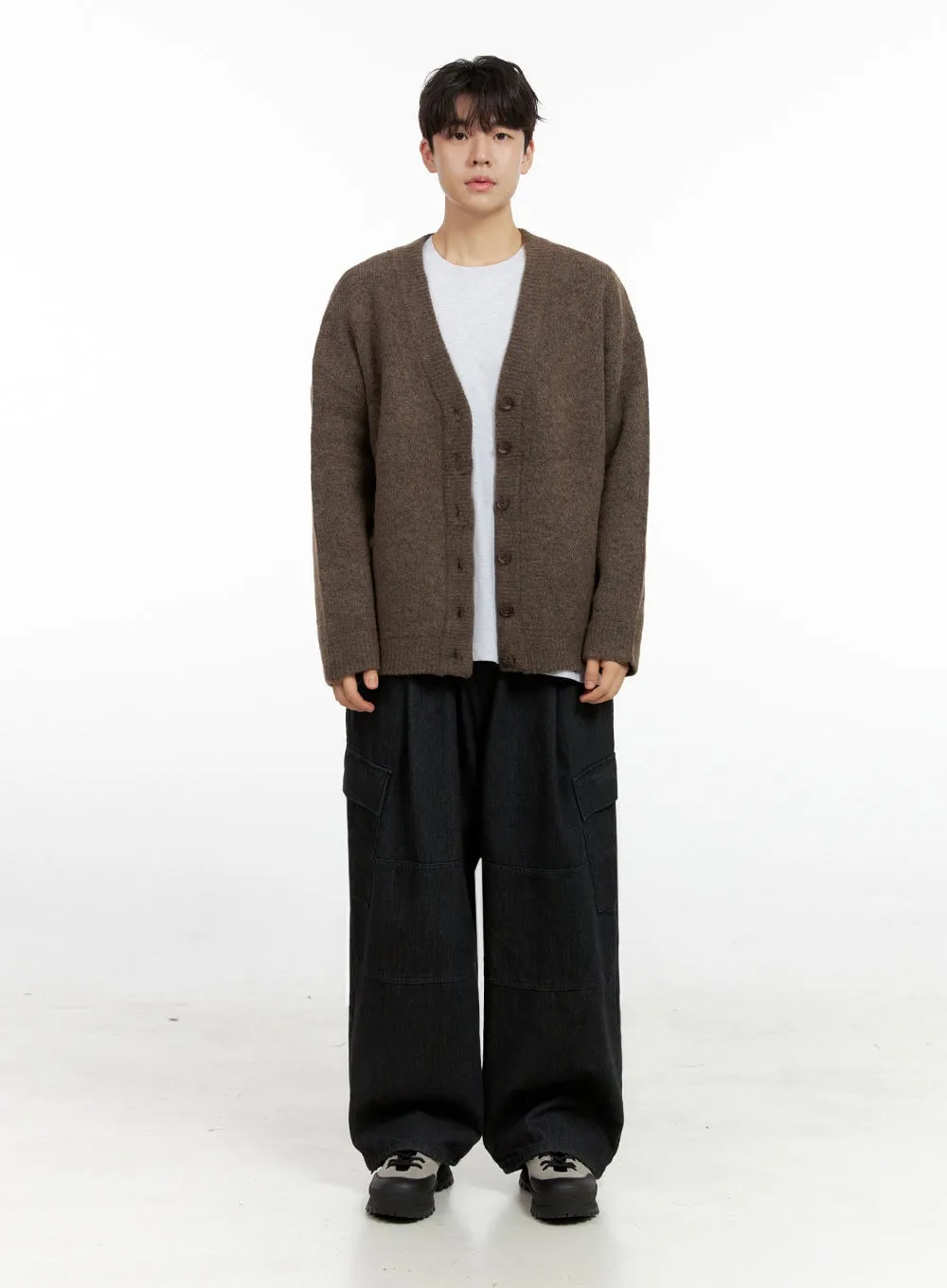 Men's Buttoned Oversize Cardigan IN422