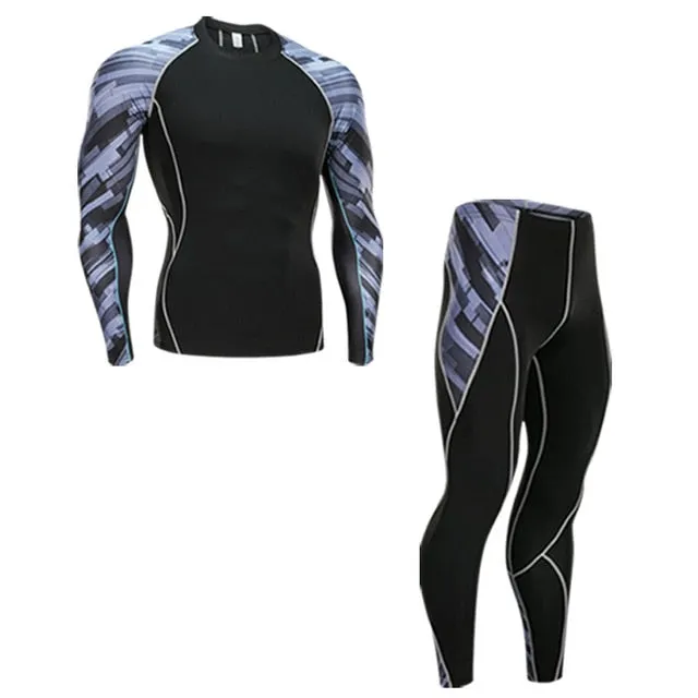 Men's Compression Shirt Pants Long Johns Tracksuit