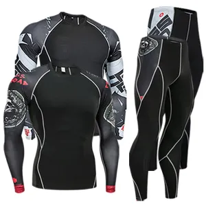 Men's Compression Shirt Pants Long Johns Tracksuit