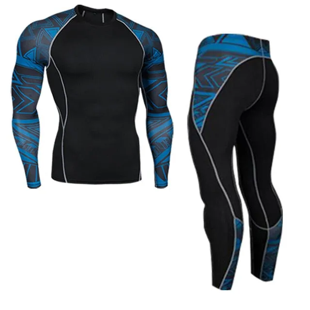 Men's Compression Shirt Pants Long Johns Tracksuit