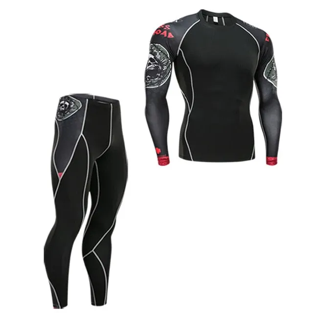 Men's Compression Shirt Pants Long Johns Tracksuit