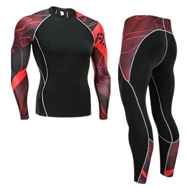 Men's Compression Shirt Pants Long Johns Tracksuit