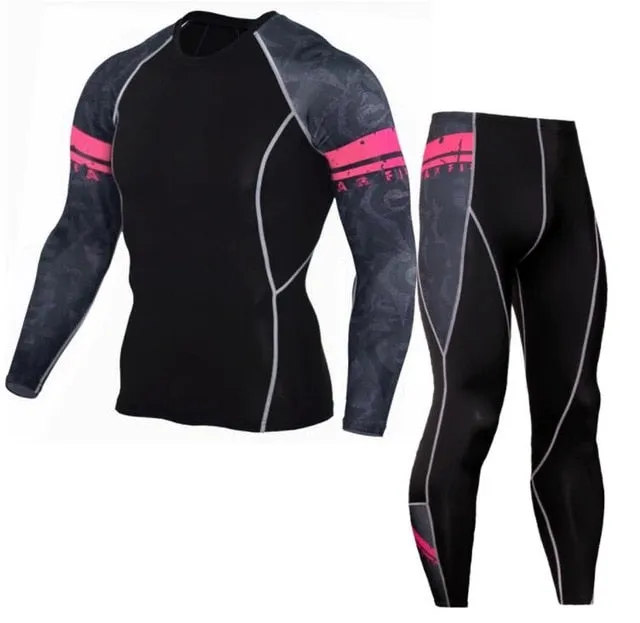 Men's Compression Shirt Pants Long Johns Tracksuit