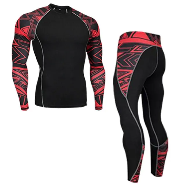 Men's Compression Shirt Pants Long Johns Tracksuit