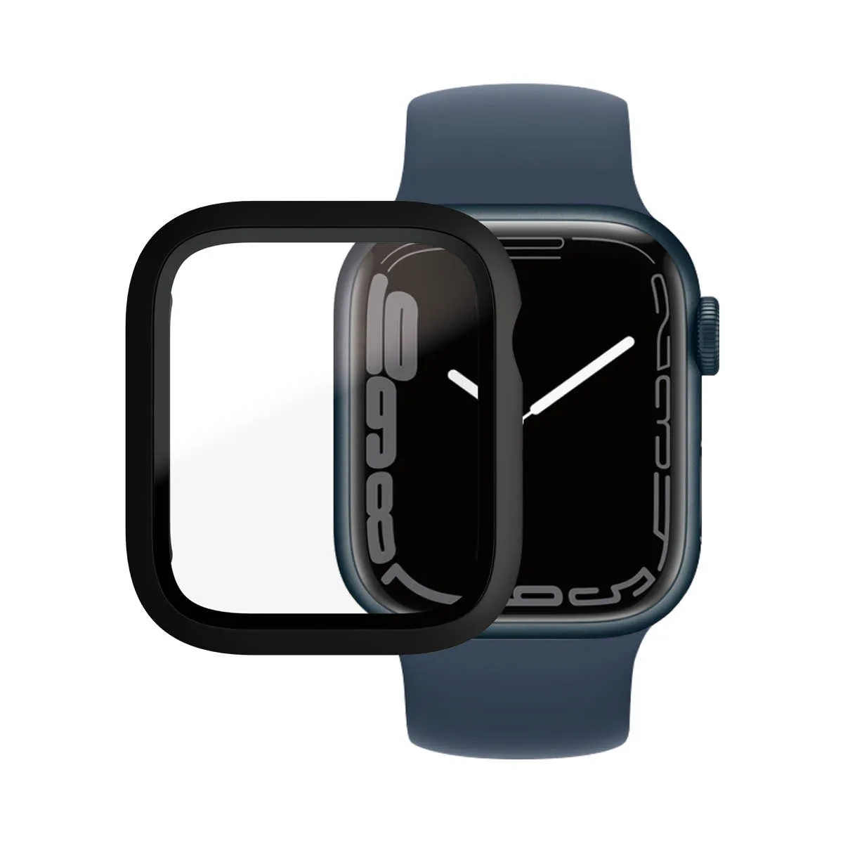 [OPEN BOX] PANZERGLASS Apple Watch Series 7/8 45mm Screen Protector Full Body Case - Black AB