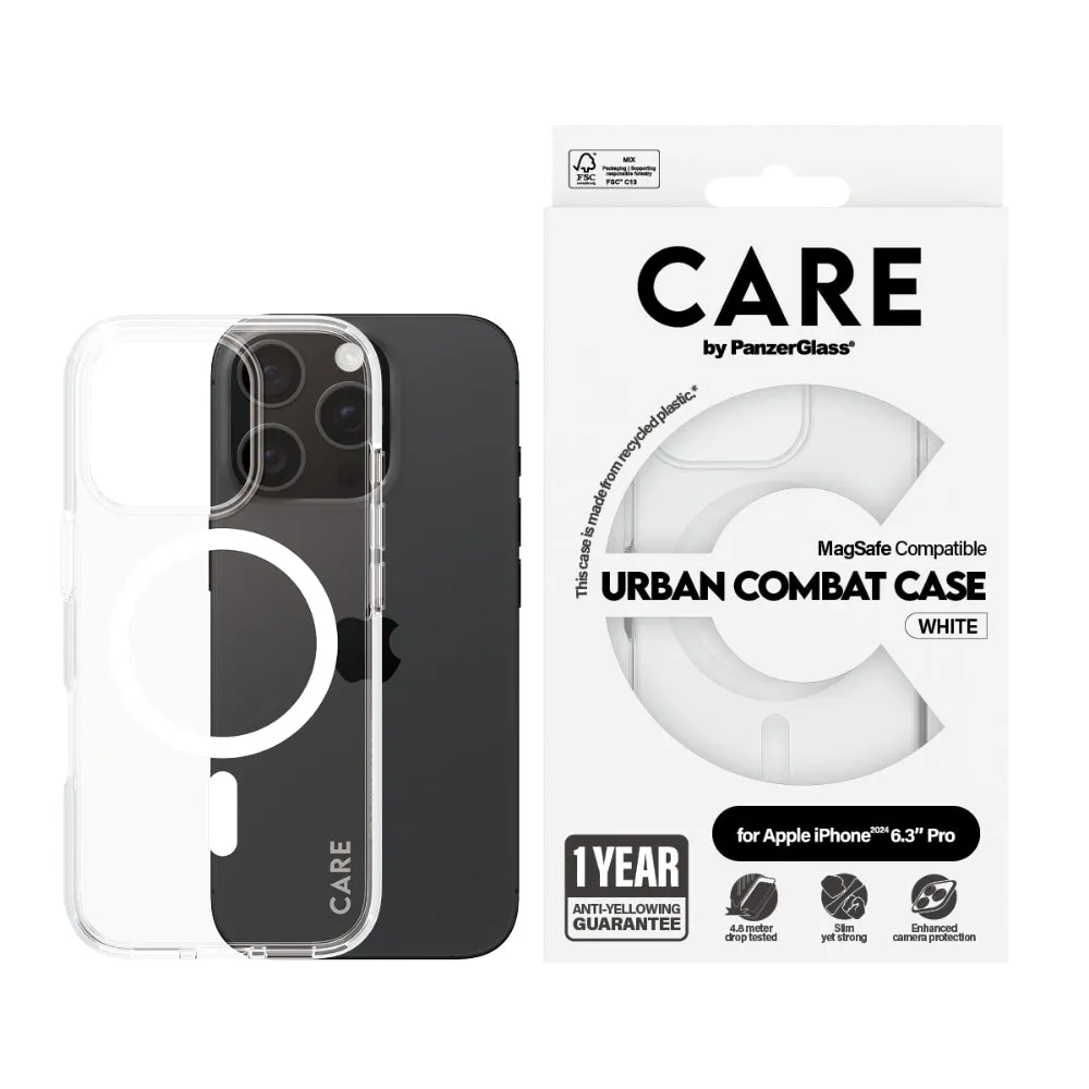PANZERGLASS Care iPhone 16 Pro Magsafe Case Flagship White