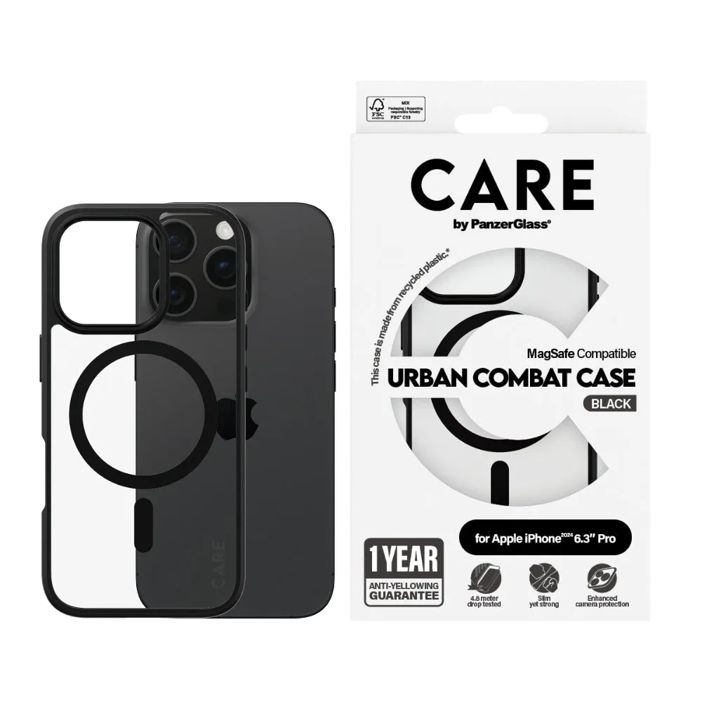 PANZERGLASS Care iPhone 16 Pro Magsafe Case Urban Combat Black