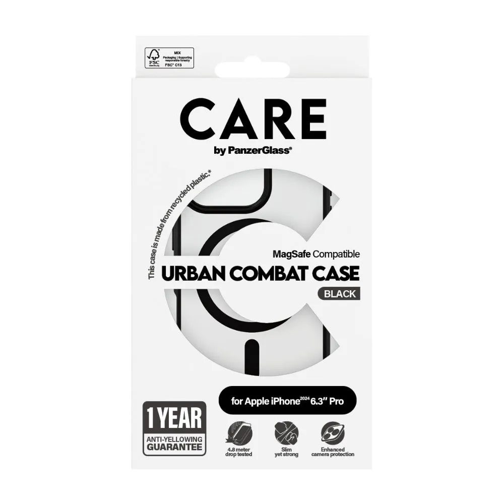 PANZERGLASS Care iPhone 16 Pro Magsafe Case Urban Combat Black