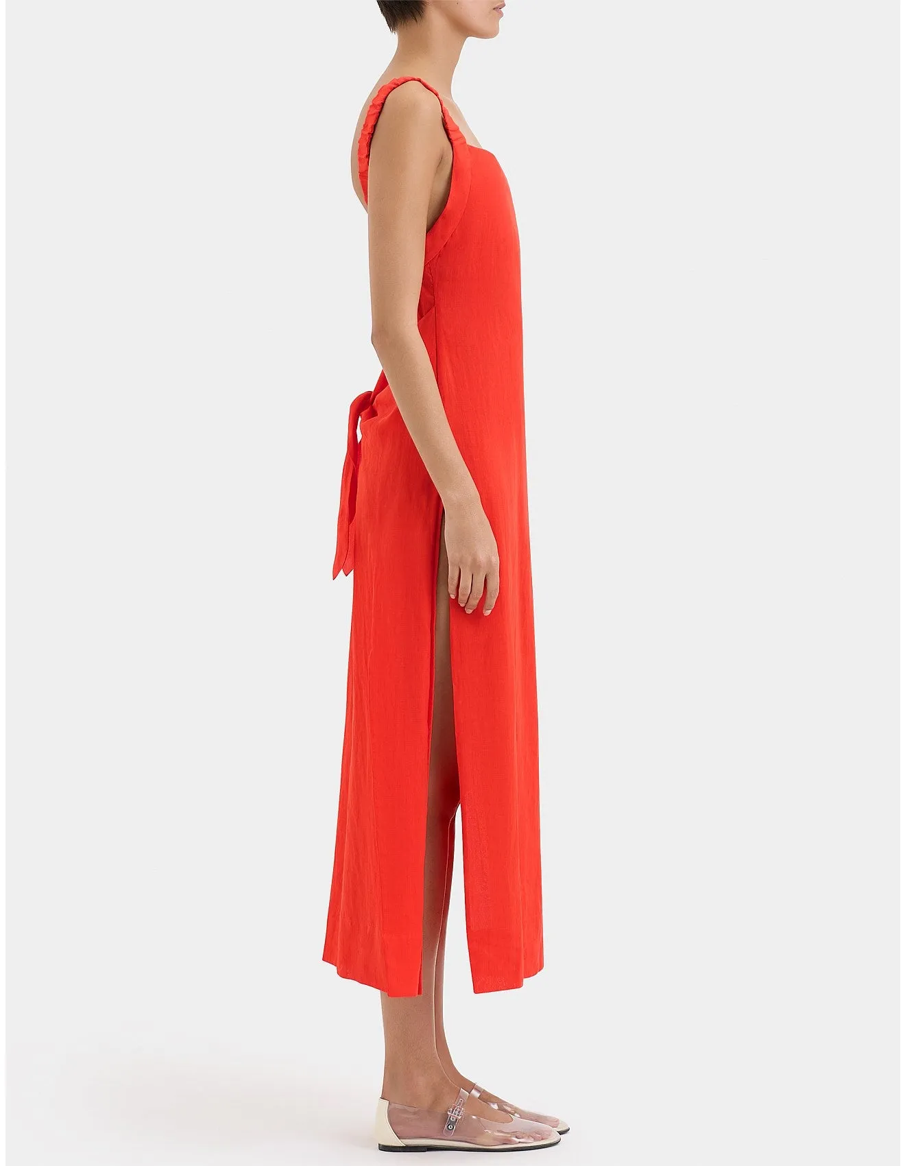 Sir Rosalia Open Back Dress in Tangerine