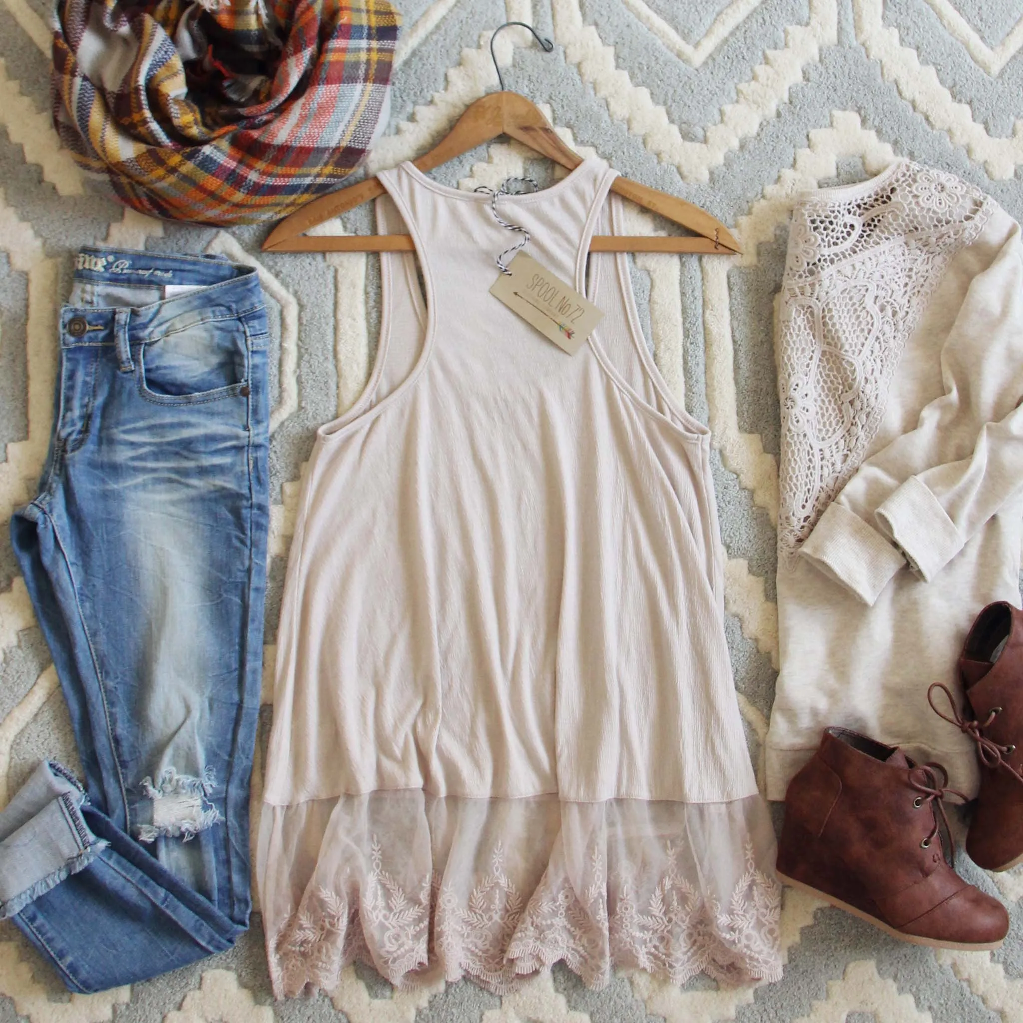 The Lace Hem Layering Tank