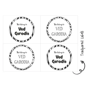 Transparent Labels - Animal Pattern