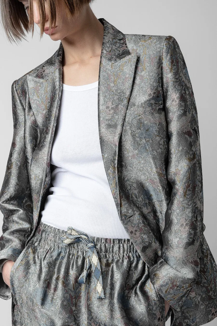 Vegy Jacquard Blazer Khaki