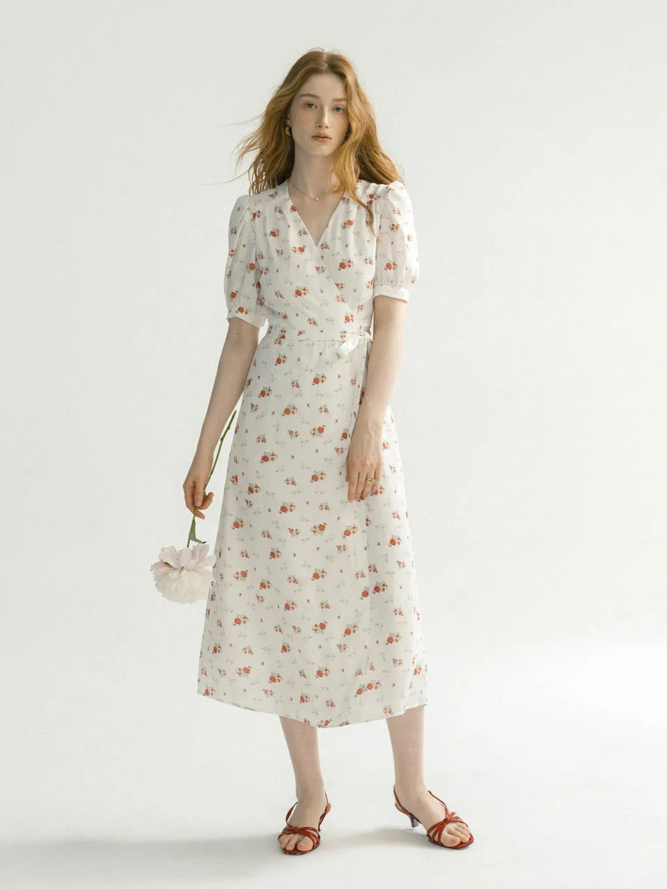 Vera rose wrap dress