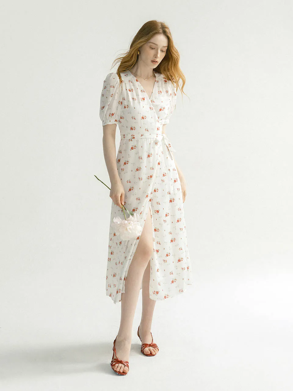 Vera rose wrap dress