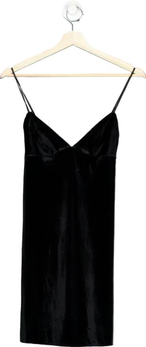 Victoria's Secret Black Velvet Slip Dress XS